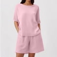 thumbnail image 1 of MAIHAN Women Summer Outfits Spring Outfits Shirt Tops Shorts Clothes Sets Shorts Set 2 Piece Outfit Comfortable Playwear Daily Wear, 1 of 4