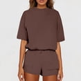 thumbnail image 1 of MAIHAN Women Summer Outfits Summer Beach Vacation Clothes Shirt and Shorts Set Crewneck Tees Shorts Playwear Sets Dressy Casual Outfits for Women, 1 of 4