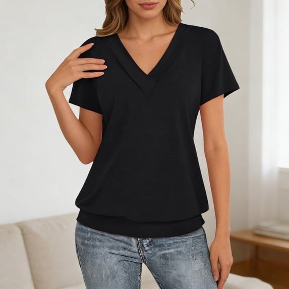 MAIHAN Women Tee Shirts Half Sleeve Summer Tees Soft Basic Tees Summer T Shirt Spring Clothes Trendy Outfit