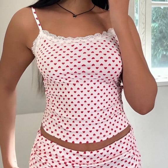 MAIHAN Women's 2 Piece Knitted Lounge Set Summer Outfits Cute Clothes Sleeveless V Neck Tank Top Loose Ribbed Casual Shorts Set Summer Travel Outfits for Women Casual Outfits for Women