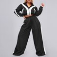 thumbnail image 1 of MAIHAN-Womens 2 pieces Sweatsuit Sets Zip Up Sweatshirts and Sweatpants Tracksuit Lounge Set Travel Outfits with Pocktes(Black,L), 1 of 8