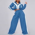 thumbnail image 1 of MAIHAN-Womens 2 pieces Sweatsuit Sets Zip Up Sweatshirts and Sweatpants Tracksuit Lounge Set Travel Outfits with Pocktes(Blue,XL), 1 of 7