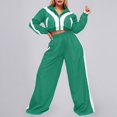 thumbnail image 1 of MAIHAN-Womens 2 pieces Sweatsuit Sets Zip Up Sweatshirts and Sweatpants Tracksuit Lounge Set Travel Outfits with Pocktes(Green,XXL), 1 of 9