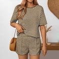 thumbnail image 1 of MAIHAN Womens Two Piece Outfits Spring Outfits for Women 2026 Short Sleeve Tops Shorts Trendy 2 Piece Summer Shorts Set Dressy Casual Outfits for Women, 1 of 5