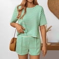 thumbnail image 1 of MAIHAN Womens Two Piece Outfits Y2k Outfits Shirt & Shorts Clothes Set Elastic Waist Shorts 2pcs Clothes Set for Casual and Summer Wear, 1 of 8