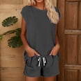 thumbnail image 1 of MAIHAN Womens Two Piece Outfits Y2k Outfits Short Sleeve Tops Shorts Leggings Sets Women 2 Piece Outfits Plus Size Outfits for Curvy Women, 1 of 5