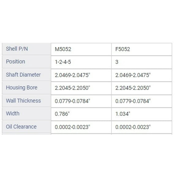 MAIN BRNG CHRY MIT 2.0L 1