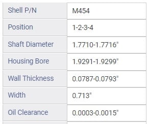 MAIN BRNG GM SUZ 1.0L G10