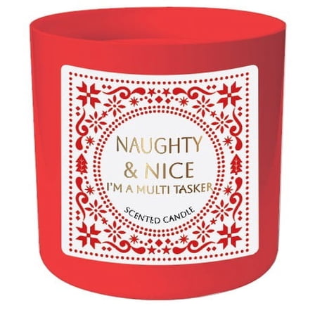 Mainstays Naughty & Nice Scented Candle, 10 oz, Single Wick, Festive Holiday Glass Jar