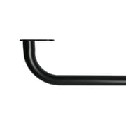 Mainstays 3/4" Matte Black Room Darkening Adjustable Wrap Curtain Rod, 30-84"
