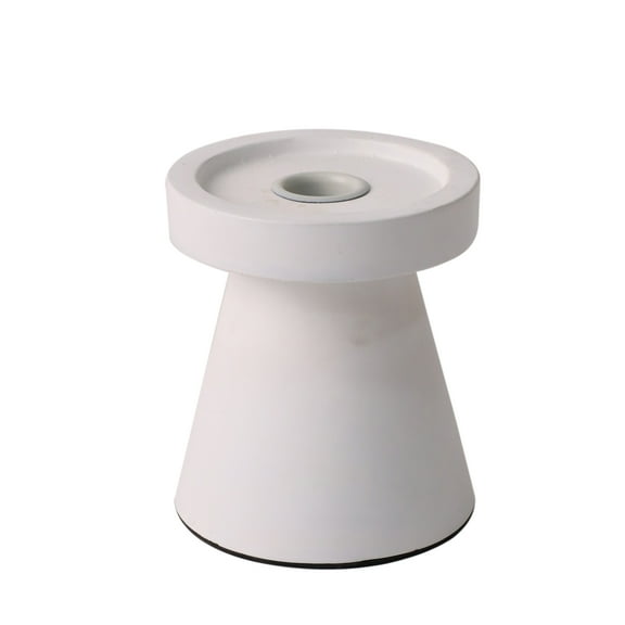 Mainstays 4 inch Pillar and Taper Candle Holder, White