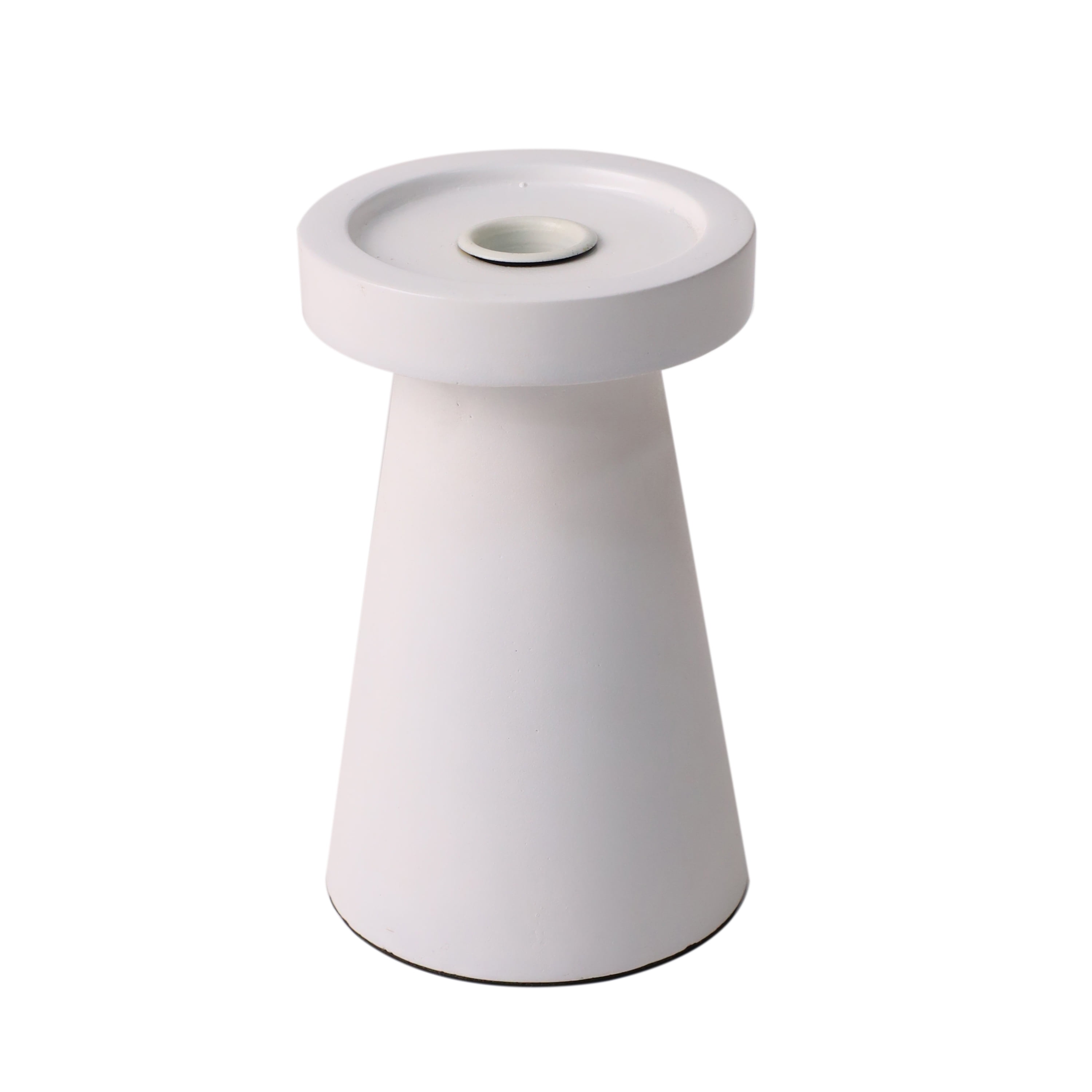Mainstays 6.5 inch Pillar and Taper Candle Holder, White