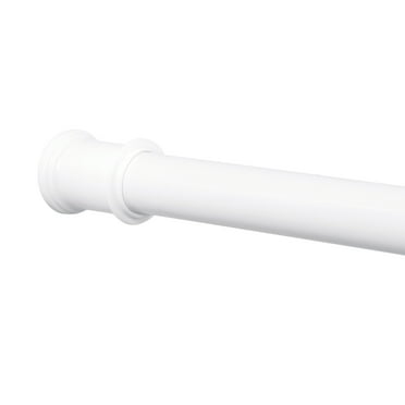 Mainstays Adjustable Tension Shower Curtain Rod, 36" - 60", Easy to Install, No Drilling, White