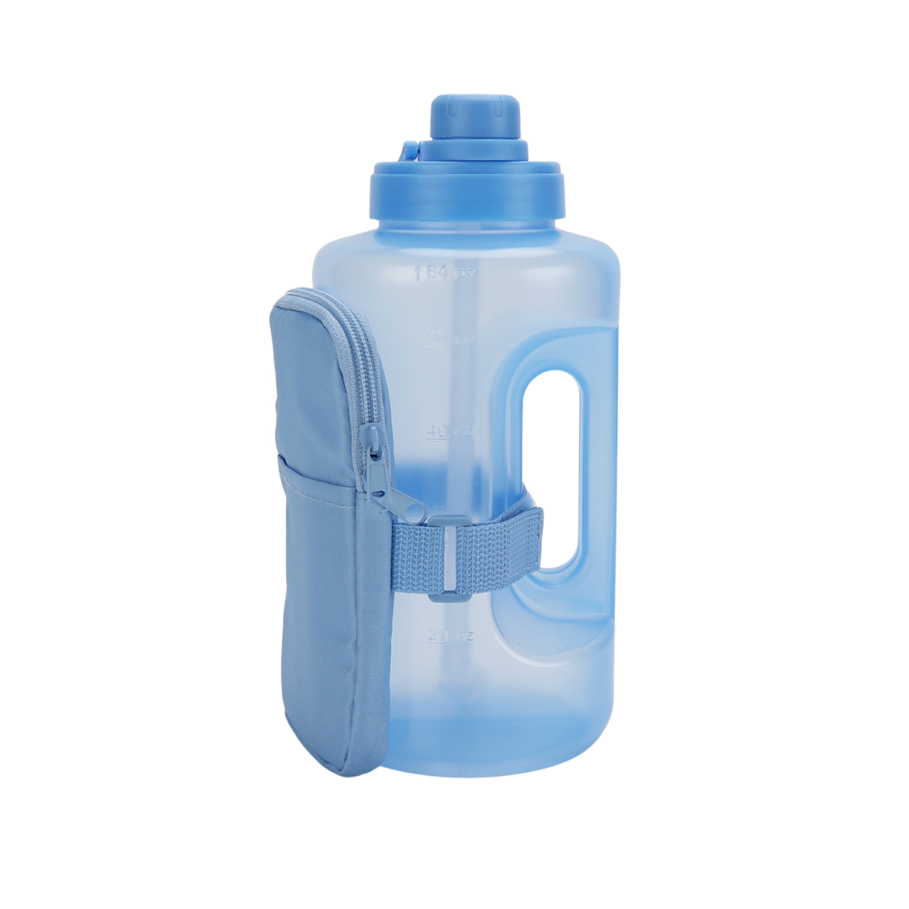 Mainstays 64 oz Blue Plastic Water Bottle and Accessory Bag
