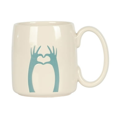 Mainstays Ceramic Heart Hands Mug, 20 oz