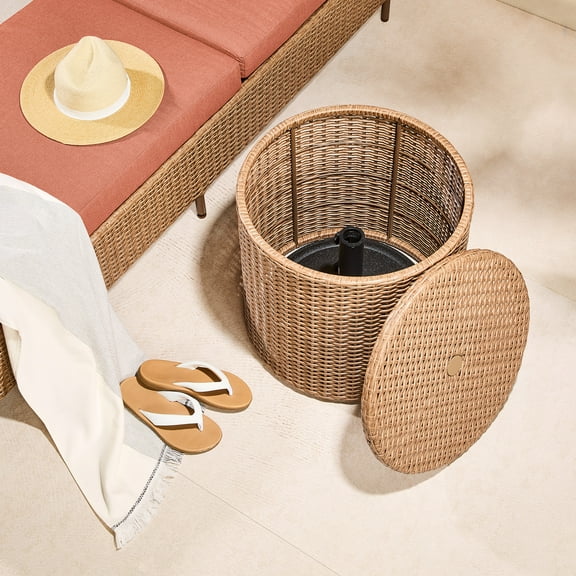 Mainstays Chelsea Outdoor Patio Steel 20inch Umbrella Side Table