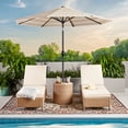 thumbnail image 1 of Mainstays Chelsea Outdoor Patio Steel Chaise Lounge,Beige, 1 of 6