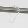 thumbnail image 1 of Mainstays Shower Curtain Rollerball Hooks, Easy Gliding, Clear, Set of 12, 1 of 9
