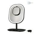 thumbnail image 1 of Mainstays LED Makeup Mirror, Rechargeable Vanity Mirror with Lights and Storage Tray Base, Black, 1 of 11