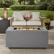 Mainstays Modern Steel Propane Fire Pit Table, Concrete Finish, 50,000 BTU