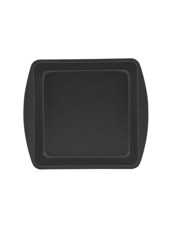 Mainstays Nonstick 7.6" x 7.6" x 1.8" Square Cake Pan, Brownie Pan, Dark Gray