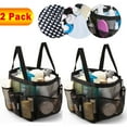thumbnail image 1 of MAINYU 2 Pack Mesh Shower Caddy Basket for College Dorm Room Essentials, Hanging Portable Tote Bag Toiletry for College Dorm, Travel, Gym & Camping Bathroom Accessories, 1 of 6