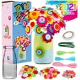 thumbnail image 1 of MAINYU Flower Craft Kit for Kids Make Your Own Flower Bouquet with Buttons and Felt Flowers Vase Art Toy & Craft Project for Children DIY Activity Birthday Xmas Gift for Boys & Girls Age 3+ Year Old, 1 of 7