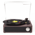 thumbnail image 1 of Maio A4 vintage phonograph, vinyl record, high-fidelity stereo sound, 3-speed belt-driven vintage phonograph, 3.5mm output compatible with external speakers, perfect holiday gift,Red Walnut, 1 of 9