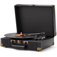 thumbnail image 1 of MAIO Vinyl Record Player, 3-Speed Bluetooth Vintage Turntable, Record Player with Speakers RCA Line Out AUX in Headphone Jack, Black, 1 of 9