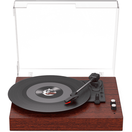 MAIO Vintage Wireless Turntable, 3-Speed 33/45/78 RPM Vinyl Record Player with Built-in Speakers, Headphone Jack, Bluetooth & AUX/RCA - Ideal Gift for Music Lovers