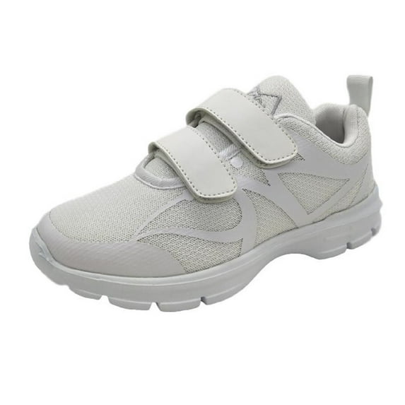 MAIR Womens Ultra Light Double Hook-and-Loop PACER Athletic Sneaker Shoe, White