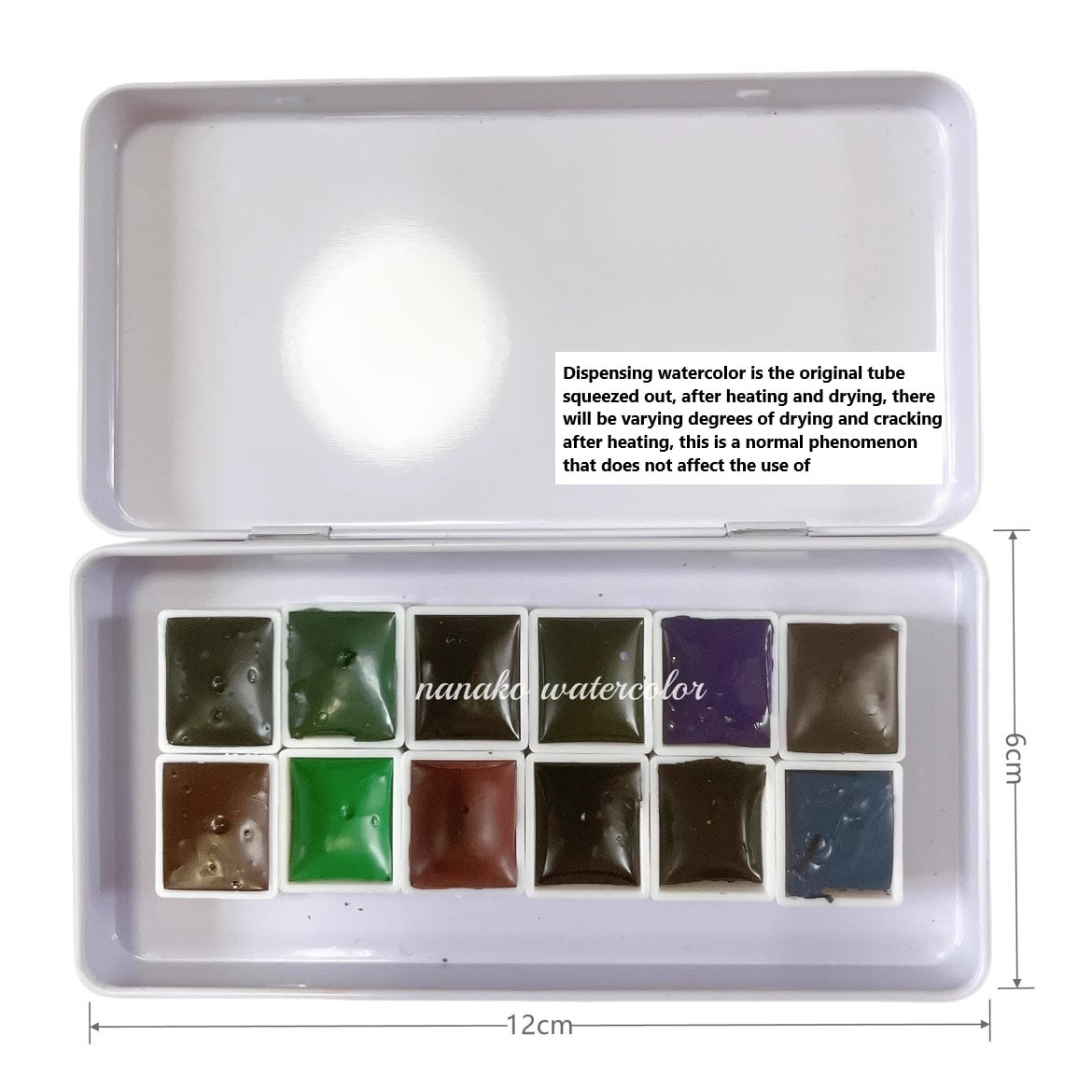 MAIRTINI Granular Color Watercolor Paint 12 Colors 2ml Layered Color Artist, Beginner Painting Supplies