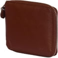 thumbnail image 1 of MAISON DE NOAH Mens Zip Wallets | Zip Up Leather Bifold Wallet with RFID Blocking - Milk Brown, 1 of 6