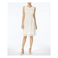 thumbnail image 1 of MAISON JULES $129 Womens New 1344 Ivory Eyelet Lace Sheath Dress 4 B+B, 1 of 3