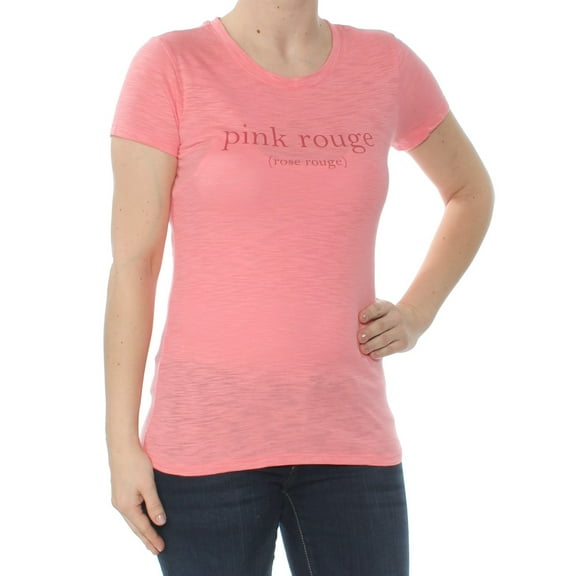 MAISON JULES $26 Womens New 1408 Pink Graphic T Shirt S B+B