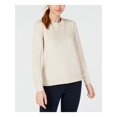 thumbnail image 1 of MAISON JULES $49 Womens New Ivory Lace Trimmed Long Sleeve Sweater L B+B, 1 of 2