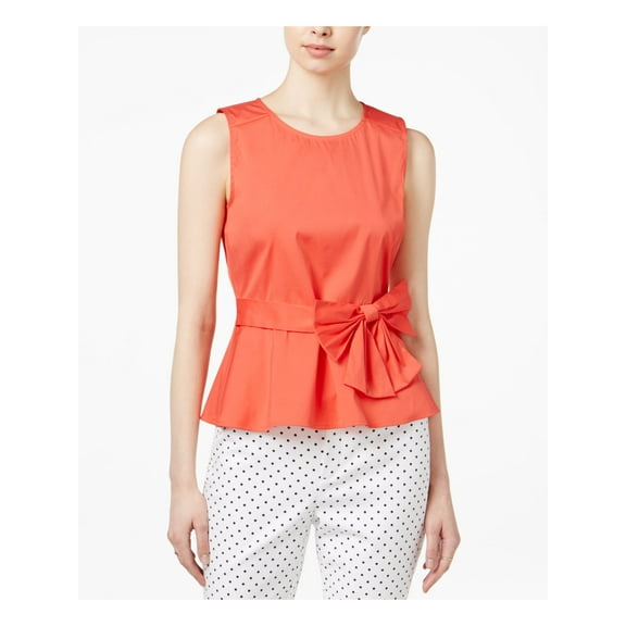 MAISON JULES $59 Womens New 1261 Coral Embellished Sleeveless Top XL B+B