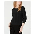 thumbnail image 1 of MAISON JULES $69 Womens New Black Bow-back Crew Neck Long Sleeve Sweater L B+B, 1 of 2