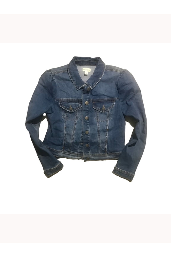 $69 Womens New Blue Heather Button Down Casual Jacket M B+B