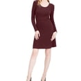 thumbnail image 1 of maison Jules Womens Ribbed Sweater Dress, Purple, Small, 1 of 2