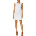 thumbnail image 1 of maison Jules Womens Cutout A-line Dress, White, Small, 1 of 1