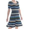 thumbnail image 1 of MAISON JULES $90 Womens New 1158 Black Striped 3/4 Sleeve Dress XXL B+B, 1 of 2