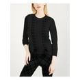 thumbnail image 1 of MAISON JULES Womens Black Ruffled Sweater XXS, 1 of 2