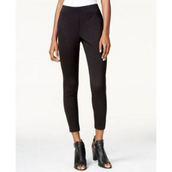 MAISON JULES Womens Black Textured Cropped Wear To Work Pants Size: XS