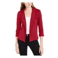 thumbnail image 1 of MAISON JULES Womens Burgundy Open Front Wear To Work Jacket XS, 1 of 2