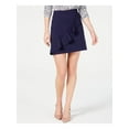 thumbnail image 1 of MAISON JULES Womens Navy Ruffled Mini A-Line Skirt Size: S, 1 of 2