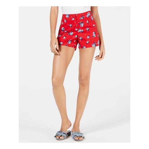 MAISON JULES Womens Red Floral Shorts Size: 8