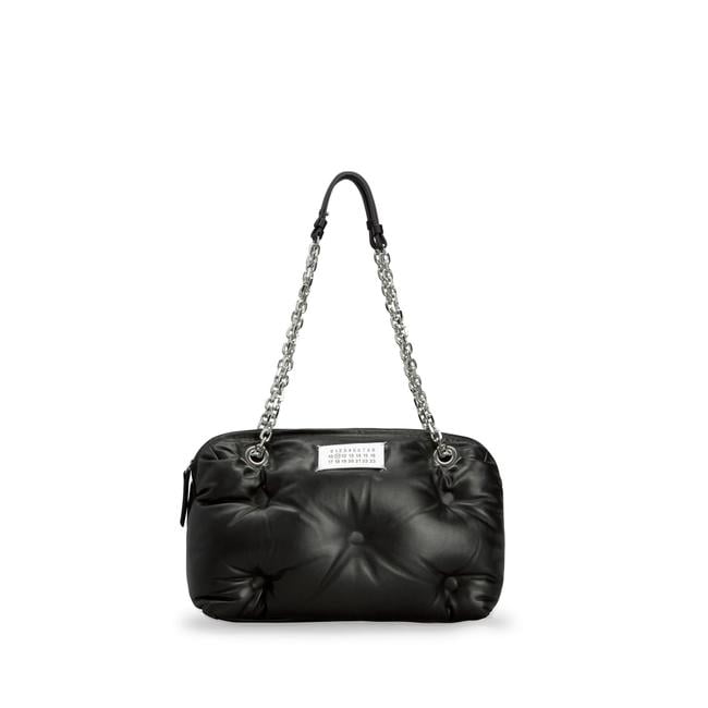 MAISON MARGIELA Glam Slam Bowling Black Leather Tote MAISON MARGIELA Glam Slam Bowling Black Leather Tote
