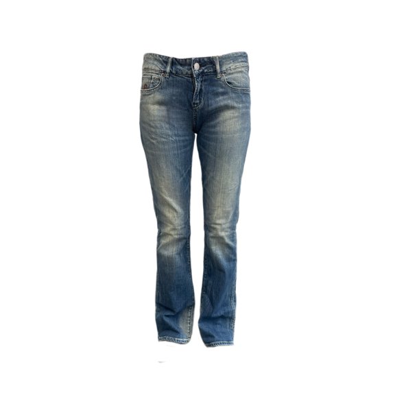 MAISON SCOTCH Women's Flared Low Rise Jeans, Blue, 28/34