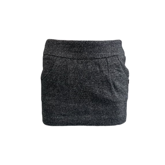 MAISON SCOTCH Women's Mini Zip Closure Two Pockets Skirt, Grey, 1